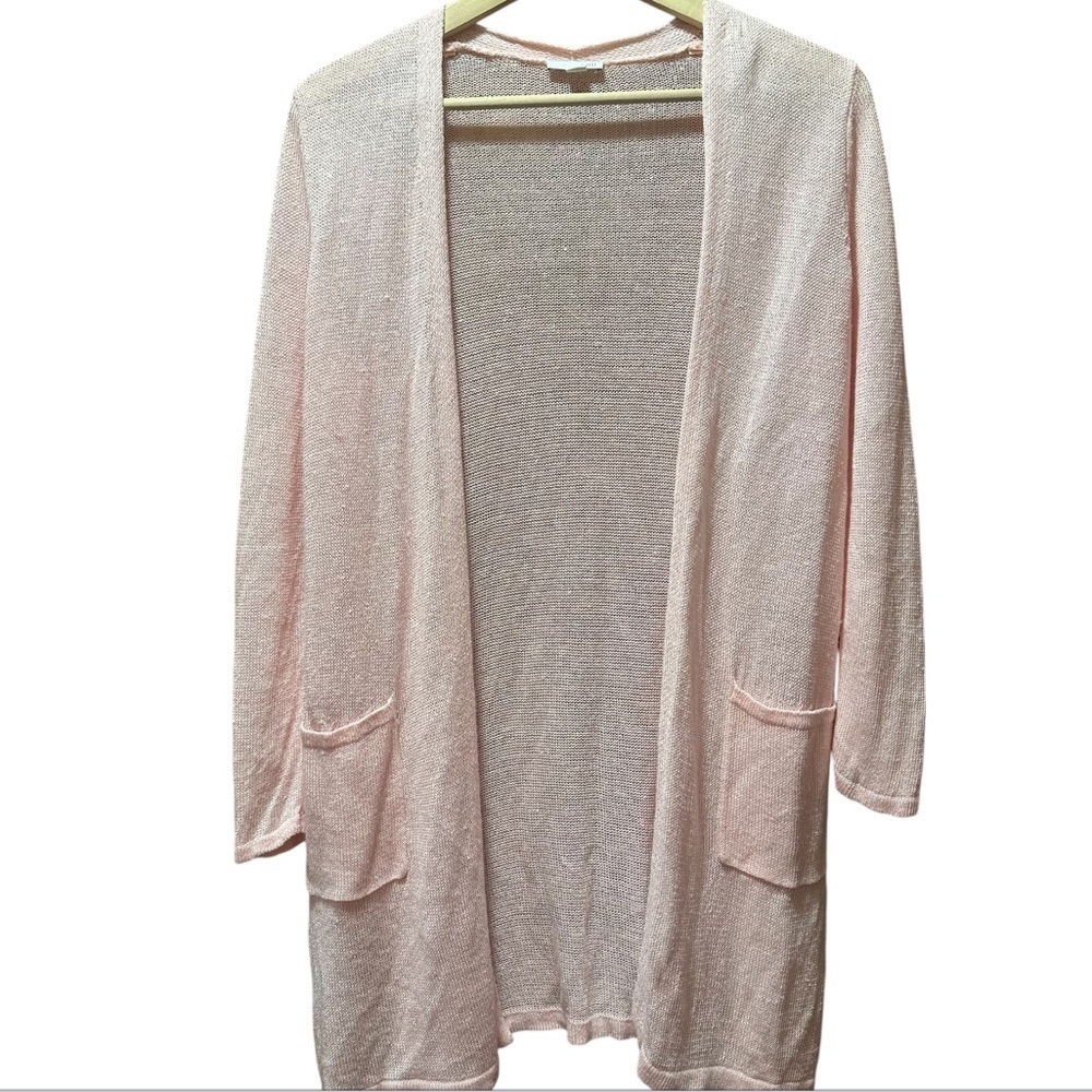 J. Jill Light Pink Open-Front Cardigan